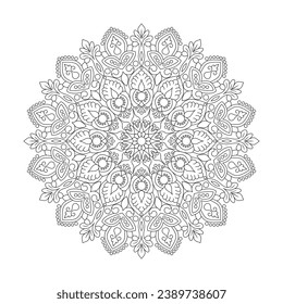 Adult Sunflower Symphony coloring book mandala page for kdp book interior. Peaceful Petals, Ability to Relax, Brain Experiences, Harmonious Haven, Peaceful Portraits, Blossoming Beauty mandala design.