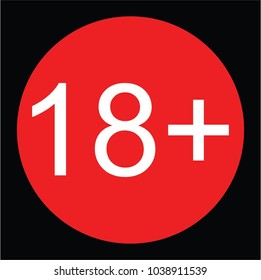 ADULT SYMBOL ,18+ SIGN, VECTOR