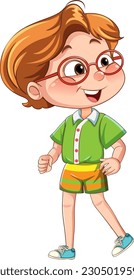 Adult Woman Character in Cartoon Style illustration