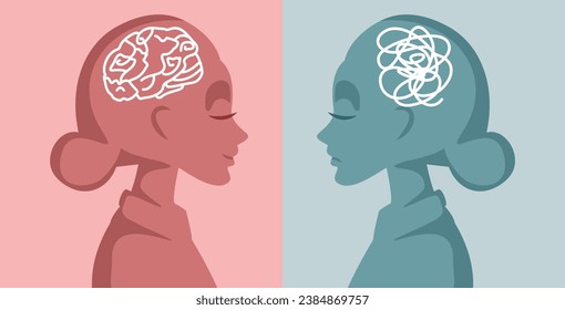 
Adult Woman Dealing with Mental Health Problems Vector 
Conceptual Illustration. Person recovering from an anxious state of mind with proper therapy
