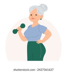 una mujer adulta hace deportes. estilo de vida saludable, autocuidado, deportes. gráficos vectoriales