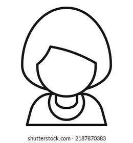 Adult woman icon outline vector. Old life. Generation stage