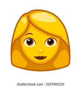 Adult woman Large size of yellow emoji face