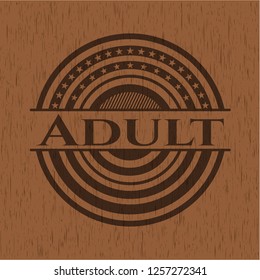 Adult wood icon or emblem