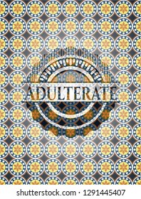 Adulterate arabesque emblem. arabic decoration.