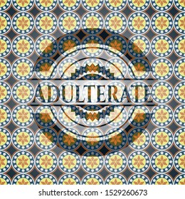 Adulterate arabesque emblem background. arabic decoration.