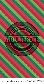 Adulterate christmas badge background. Vector Illustration. Detailed.