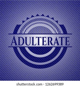 Adulterate jean or denim emblem or badge background
