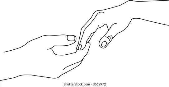 drawings of two closed hands