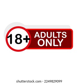 Adults only 18 for web design. Old paper. Vector illustration.
