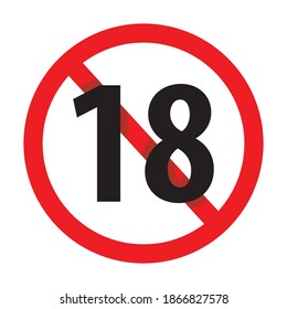 adults only, age restriction, vector illustration 