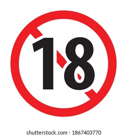 adults only, age restriction, vector illustration 