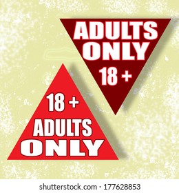 adults only background whit on vector illustration