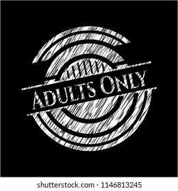 Adults Only chalk emblem