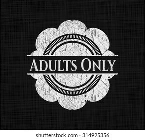 Adults Only chalk emblem