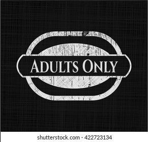 Adults Only chalk emblem
