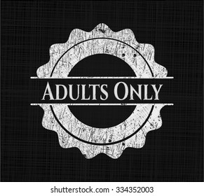 Adults Only chalkboard emblem