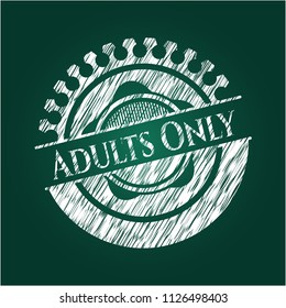 Adults Only with chalkboard texture