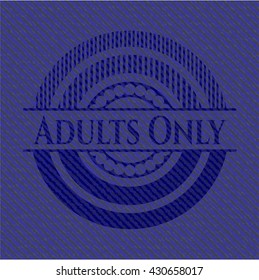 Emblema solo para adultos con fondo jean
