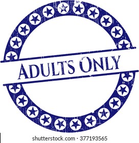 Adults Only grunge stamp