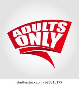 Adults only labels banners