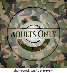 Adults Only on camouflaged pattern