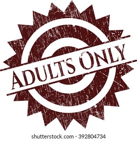 Adults Only with rubber seal texture