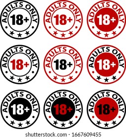 Adults Only sticker Vector art  Illustration