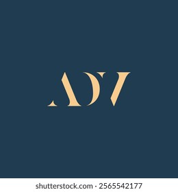 ADV abstract letter logo design. This logo is designed by three abstract letters.