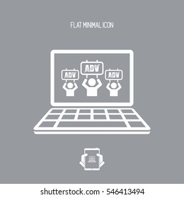 Adv block - Vector icon for computer website or application