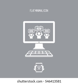 Adv block - Vector icon for computer website or application