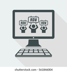 Adv block - Vector icon for computer website or application