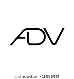 ADV monogram vector logo combining letters. Initial based alphabet icon logo. Logo for product, brand, apps, business, company, and organization