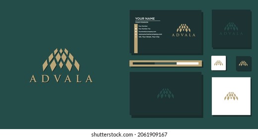 Advala logo letter template with modern concept