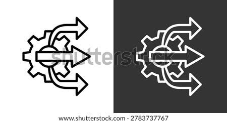 Advance Black And White Icon Set Collection Pack Vector Illustration