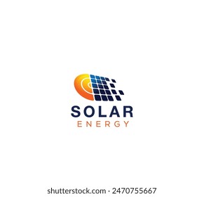 Advance Digital Solar Sun Technology Energy Logo