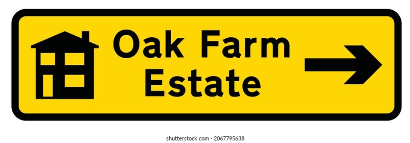 Advance direction to a new housing
development, road signs in the United Kingdom