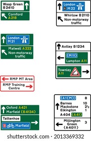 Stack‑Type Advance Direction Signs, Map‑Type Advance Direction Signs, Road signs in the United Kingdom