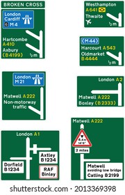 Map‑Type Advance Direction Signs, Road signs in the United Kingdom