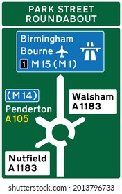 Map‑Type Advance Direction Signs, Road signs in the United Kingdom