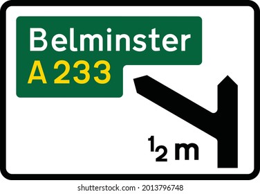 Map‑Type Advance Direction Signs, Road signs in the United Kingdom