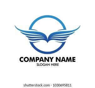 advance factory industrial wing vector logo design