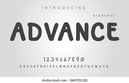 Advance font. Elegant alphabet letters font and number. Classic Lettering Minimal Fashion Designs. Typography modern serif fonts regular uppercase and numbers. vector illustration