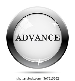 Advance icon. Internet button on white background. EPS10 vector.
