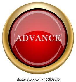 Advance icon. Internet button on white background. EPS10 vector.