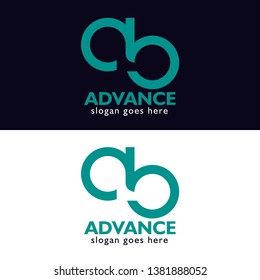 advance a letter logo design