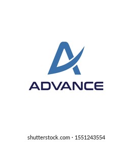 Advance Logo Design Simple And Modern Blue