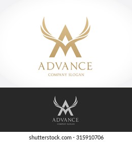 Advance Logo Template Brand Design Letter Stock Vector (Royalty Free ...