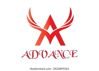 Plantilla de estilo de las alas del logotipo avanzado 
