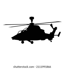 advance military helicopter silhouette vetor design